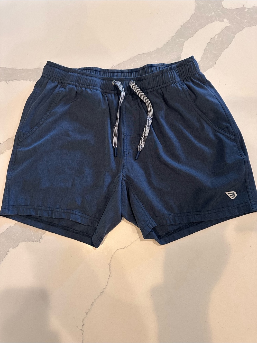 Burlebo Navy American Flag Liner 5.5 Men's Shorts Size Small